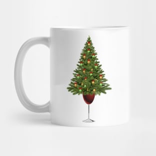 Wine Lovers Christmas Tree Mug